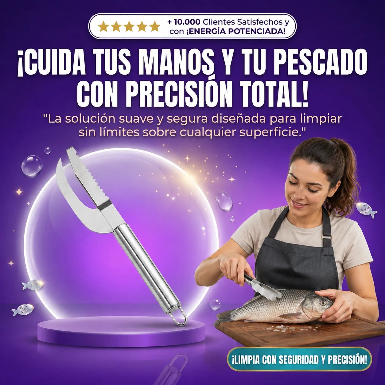 Cuchillo 3 en 1 para Quitar Escamas de Pescado 2x1