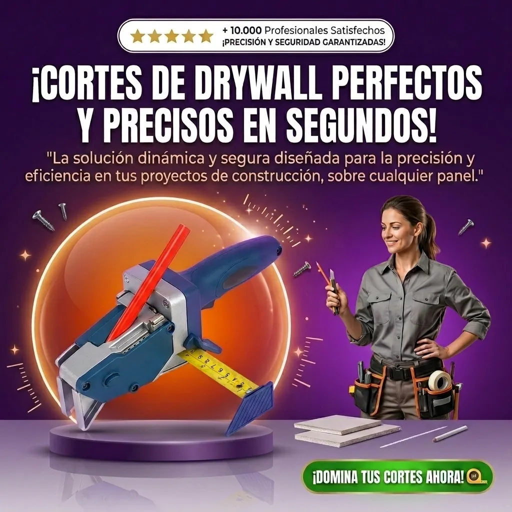 Herramienta de Mano para Cortar Paneles de Yeso, Herramienta de Corte con Cinta Métrica