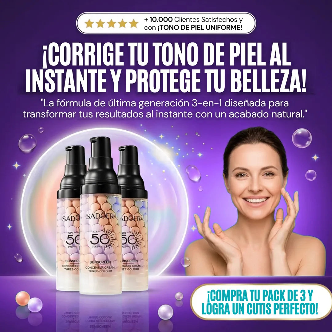 Sadoer Corrector Facial 3 en 1 Pack de 3