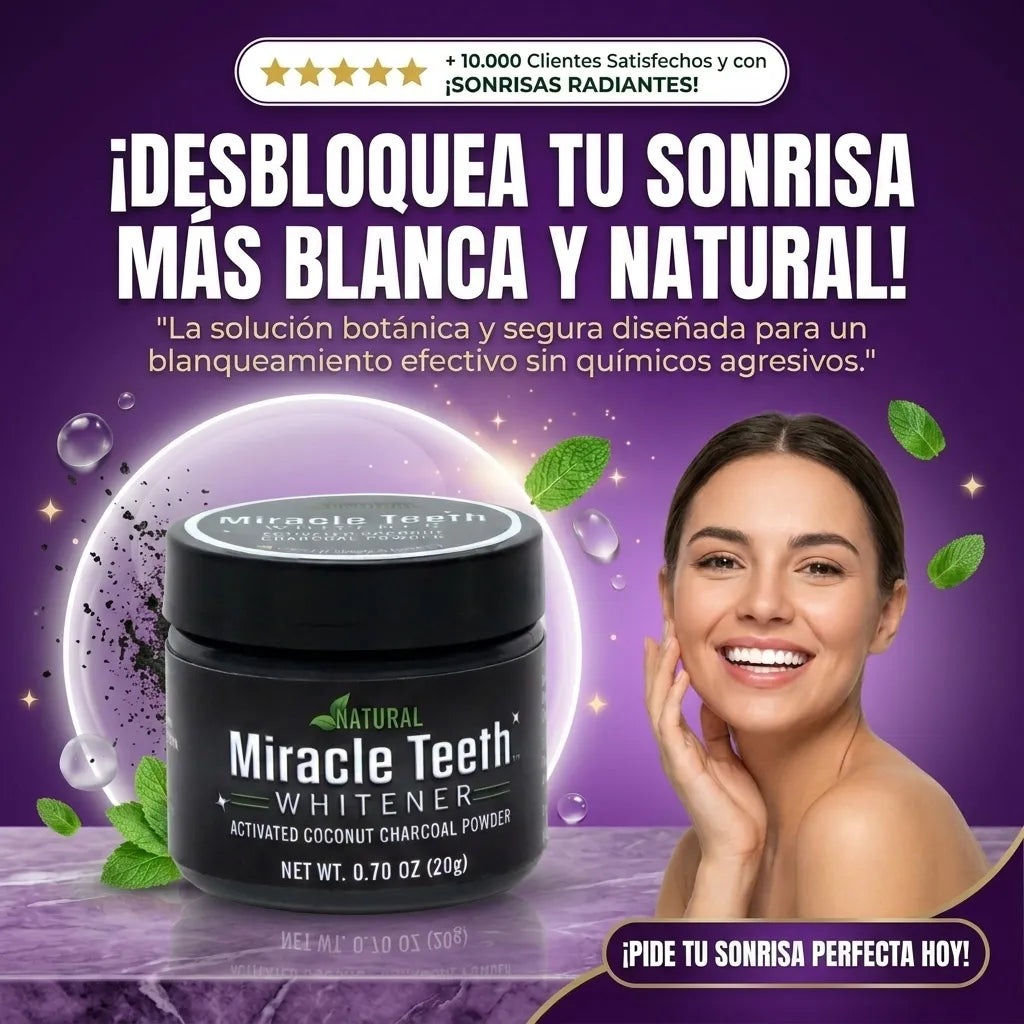 Miracle Teeth Carbon Activado 2x1