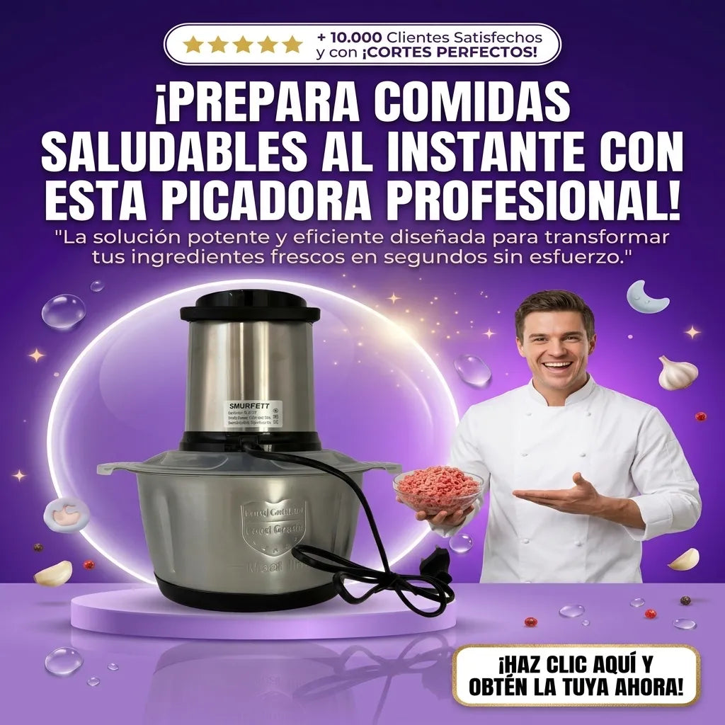 Picadora de Carne y vegetales Eléctrica 3L