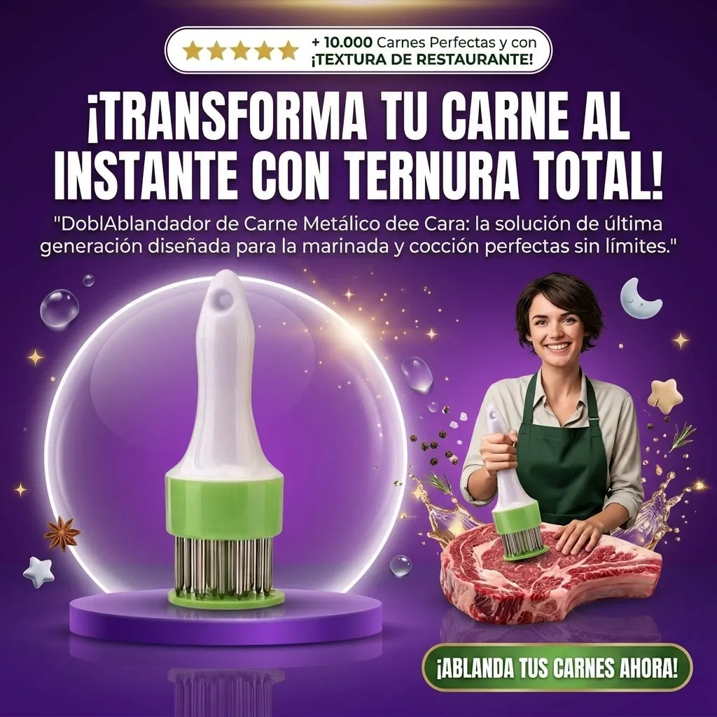 DoblAblandador de Carne Metálico dee Cara 2X1