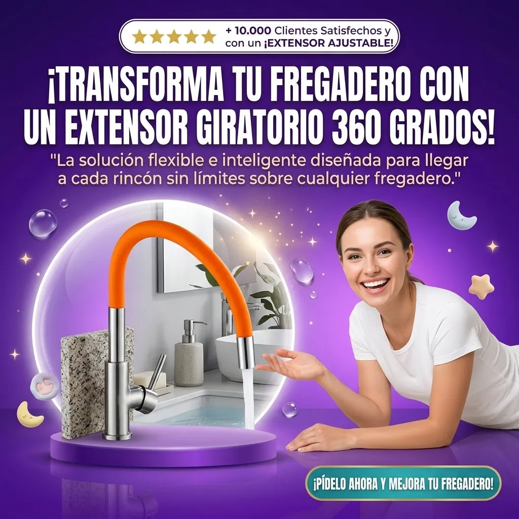 Extensor de Manguera Giratorio 360 Promoción 2x1