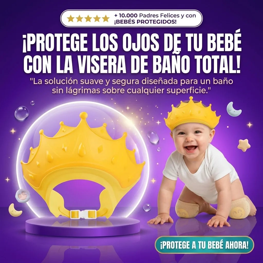 Visera Infantil Ajustable Contra Champú 3x1