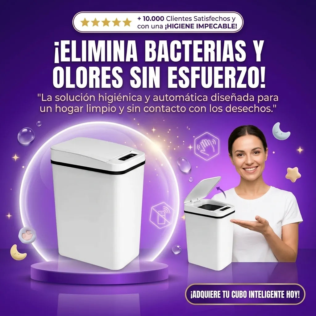 Cubo de Basura Automático Inteligente sin Contacto