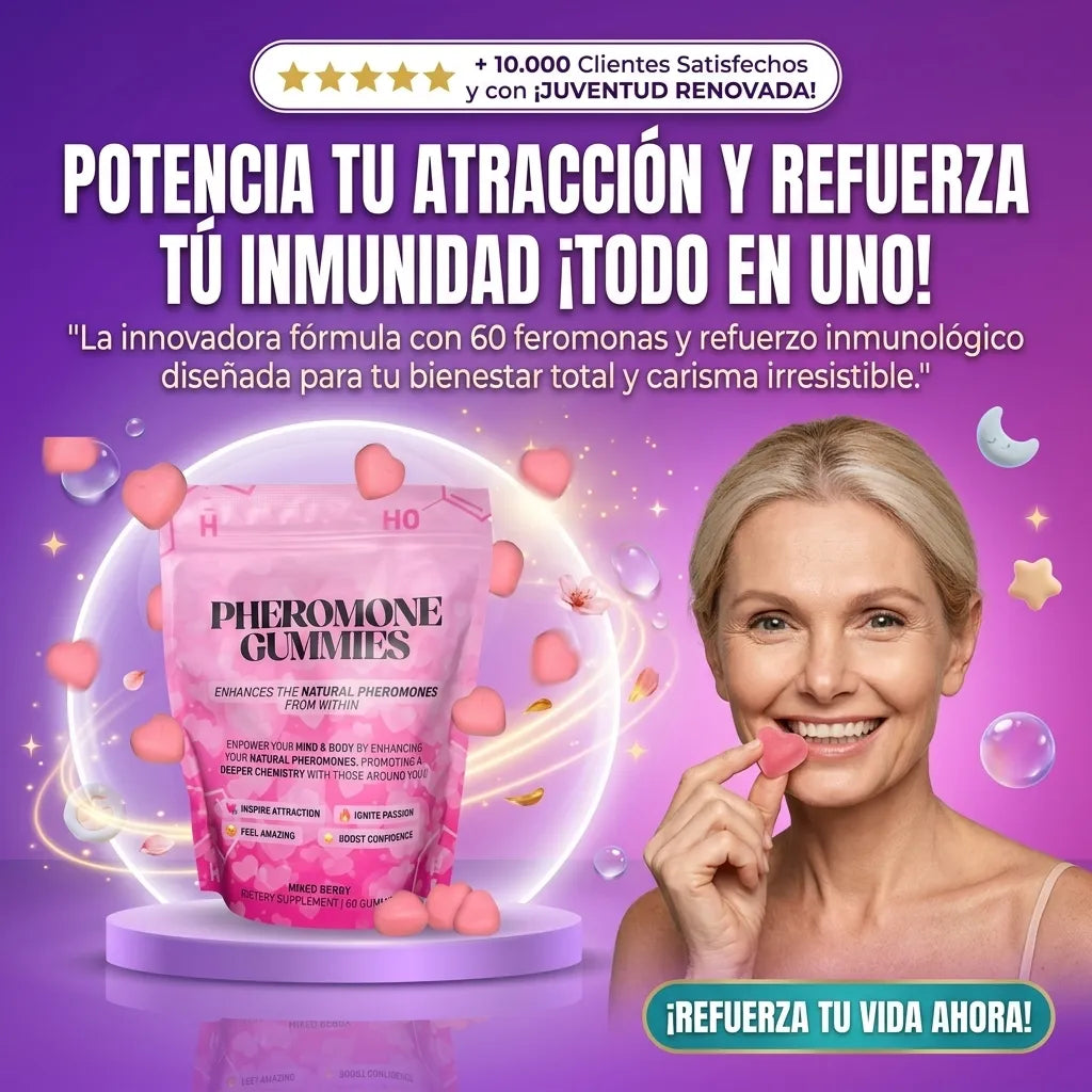 Gomitas con 60 Feromonas Refuerzo Inmunológico