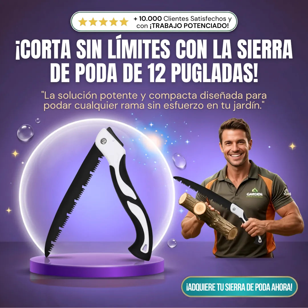 Sierra de Poda Plegable de 12 Pulgadas de Acero de Mano 2und