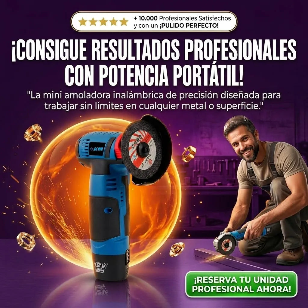 Mini Amoladora Industrial Inalámbrica