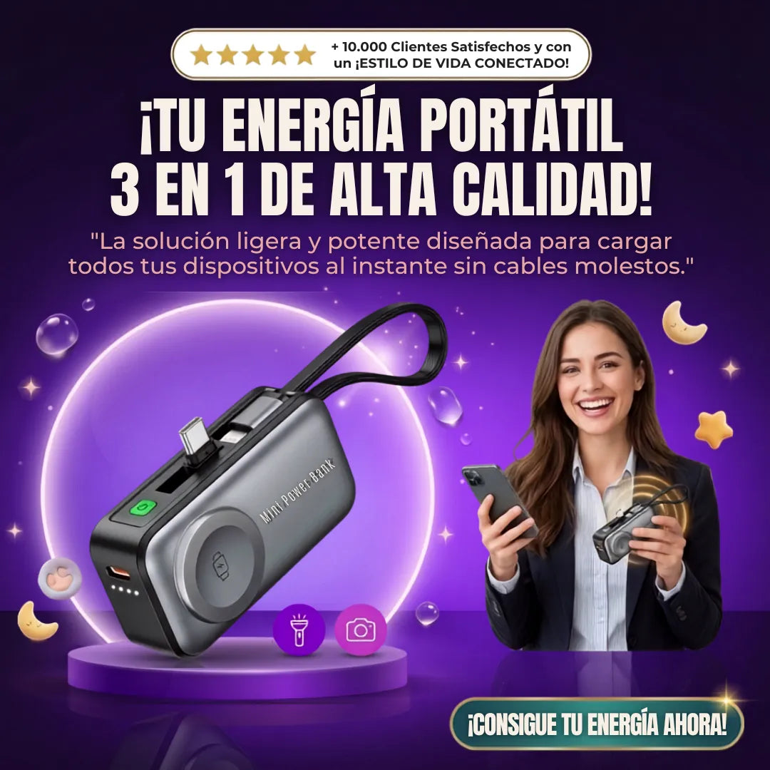 Cargador Inalámbrico 3 en 1 de Alta Calidad y Ligero