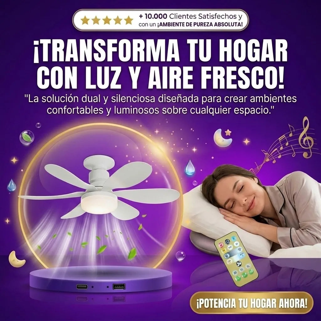 Ventilador con Luz Led