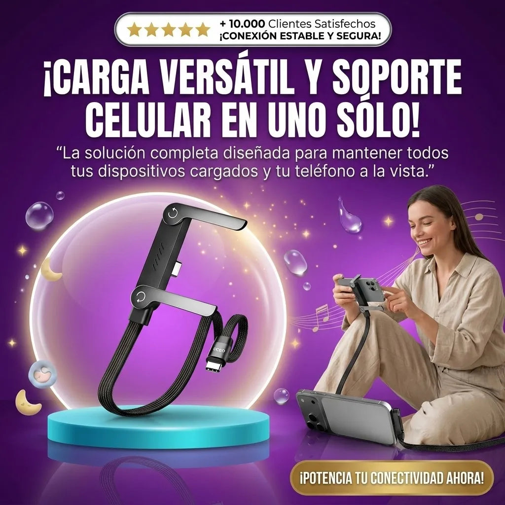 Cargador con Soporte de Celular