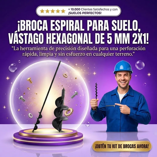 Broca Espiral para Suelo de 5 mm Promoción 2x1