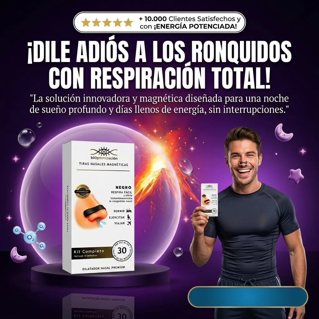 Tiras Nasales Magnéticas Antironquidos