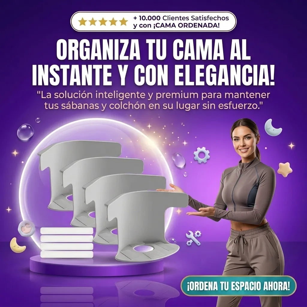 Organizador Plástico Moderno, Juego de 4 Piezas para Cama, Fácil de Montar