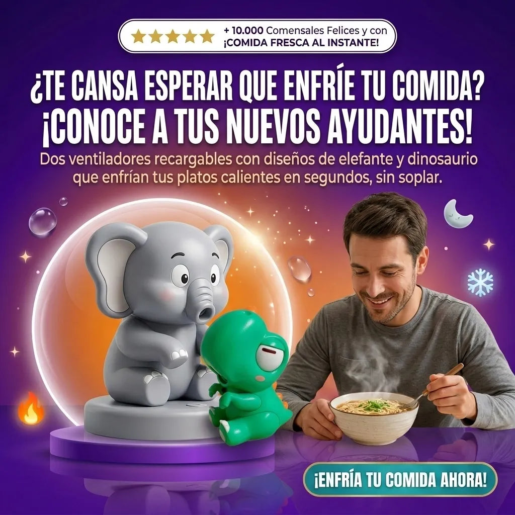 Ventilador Recargable con Diseño de Elefante