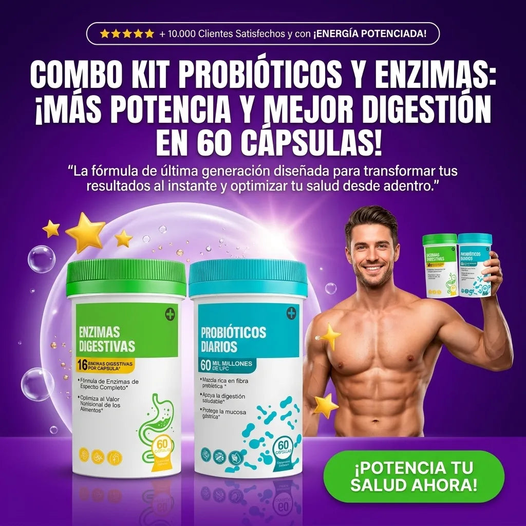 Combo Kit Probioticos Enzimas 60 Capsulas