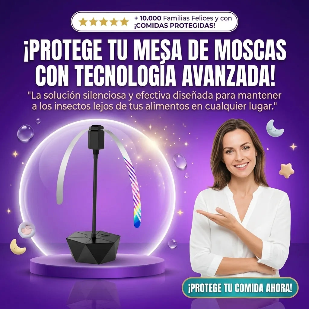 Abanico Ventilador de Mesa Contra Moscas