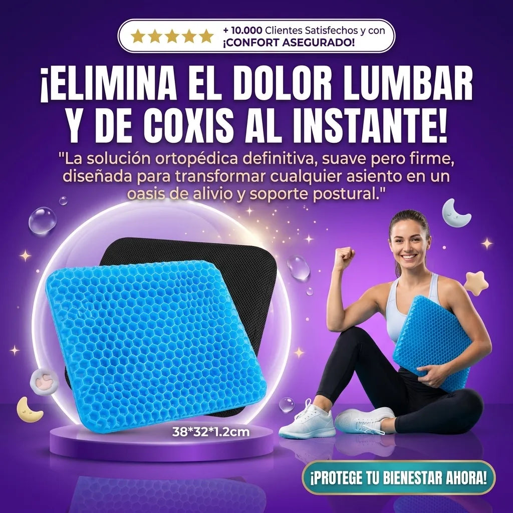 Cojín de Gel para Alivio Lumbar y de Coxis