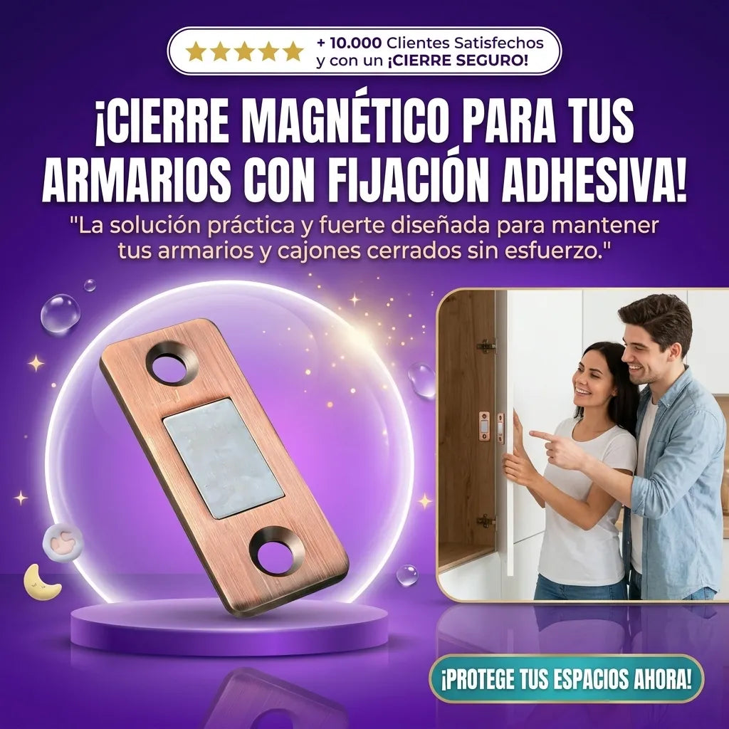 Imanes Adhesivos para Puertas de Armarios, Cierre Magnético para Armarios, Cajones 10pcs
