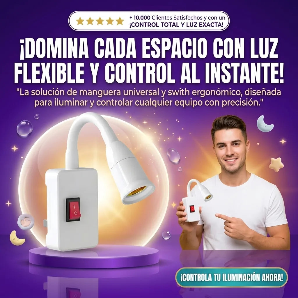 Interruptor para Equipos Eléctricos, Lámpara Universal con Manguera