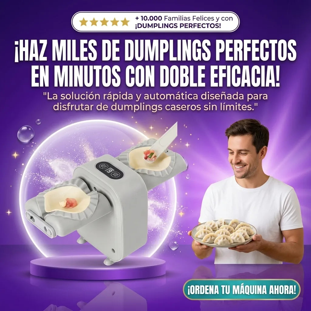 Máquina Automática Doble para Hacer Dumplings y Pasteles