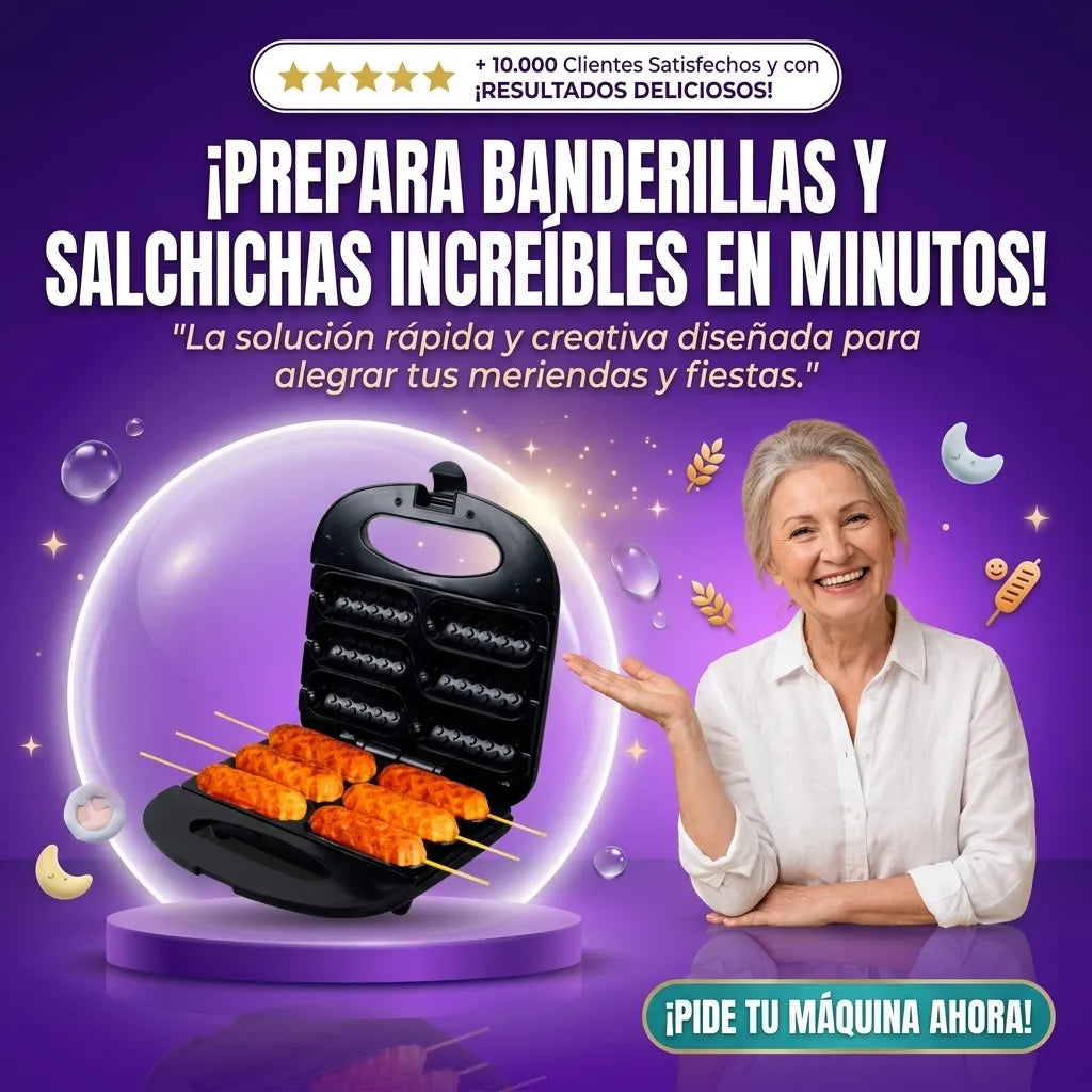 Máquina de salchicha y banderillas
