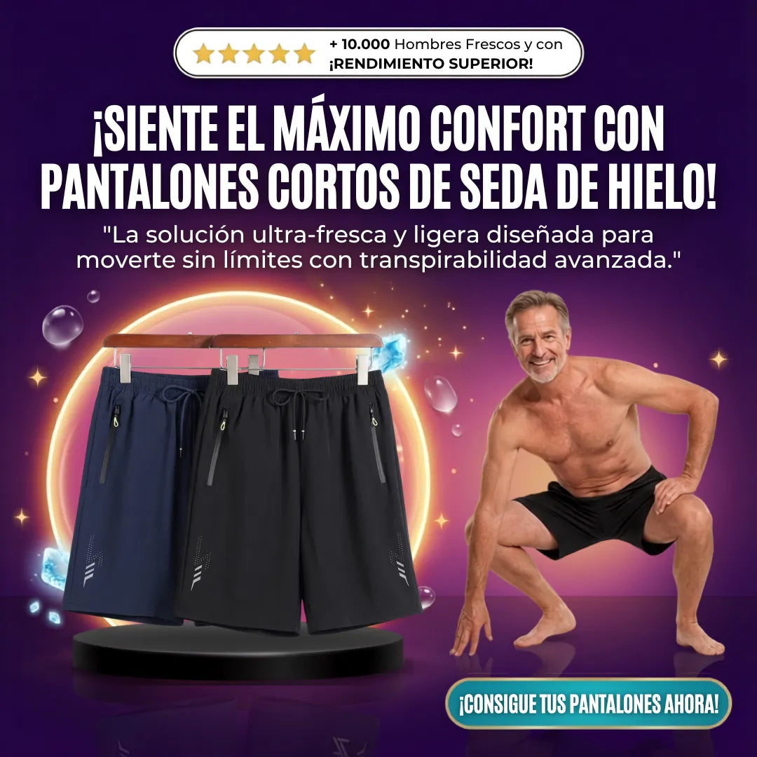 Pantalones Cortos Deportivos de Seda de Hielo